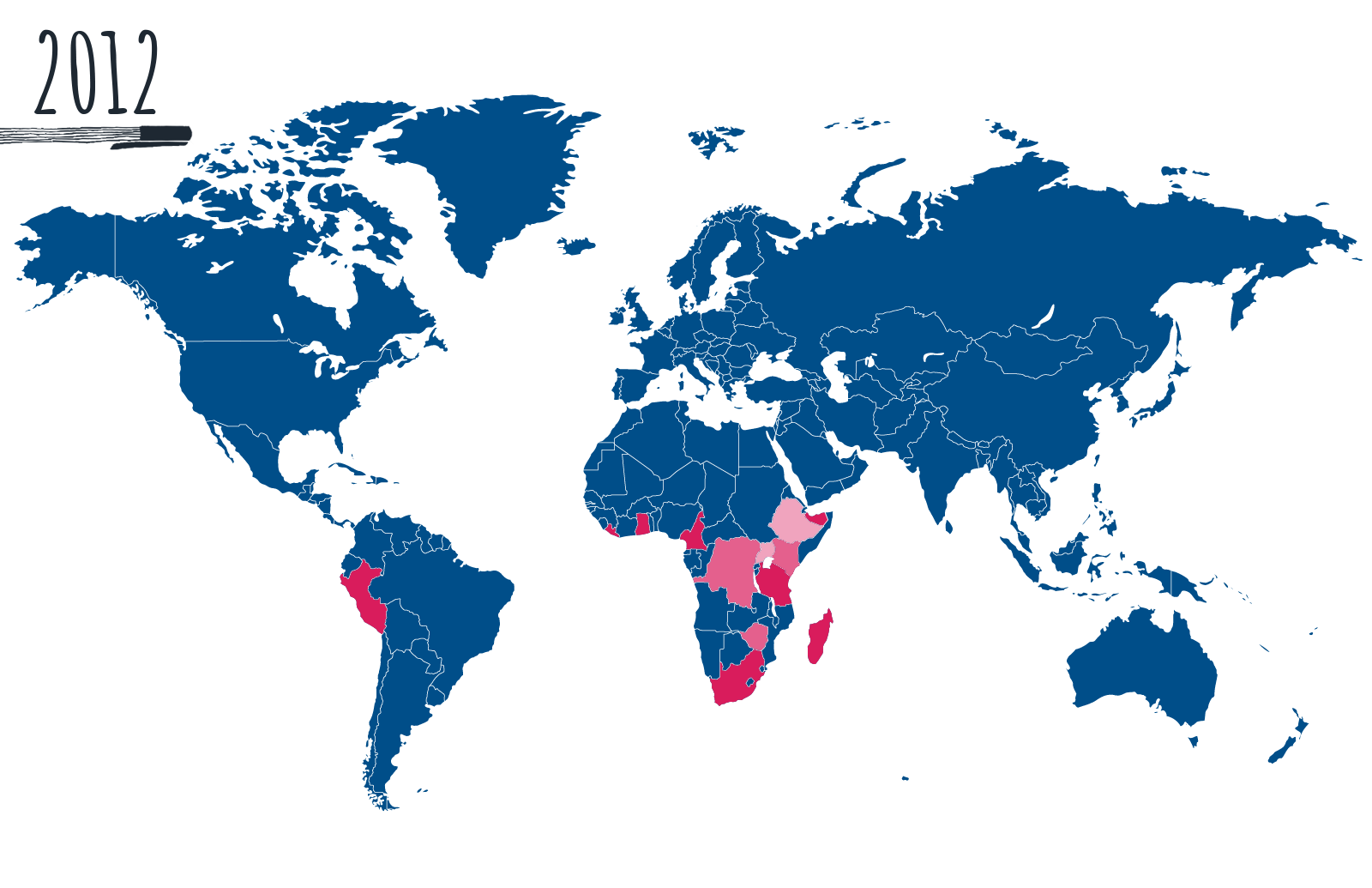 2012 Pens for Kids UK donation map